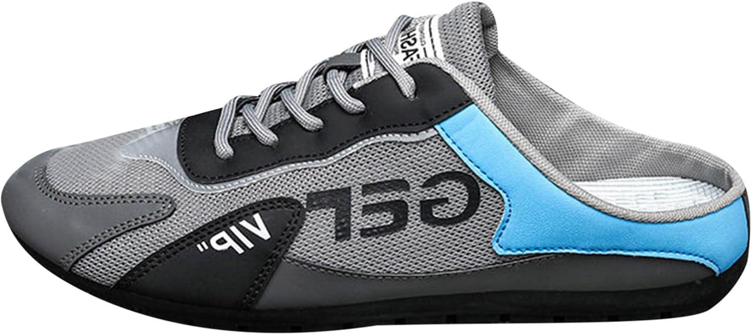 

Мужские слипоны для ходьбы, повседневные и элегантные, с эффектом памяти, дышащие, модные кроссовки, противоскользящие, с поддержкой свода стопы, амортизирующие, спортивные и туфли для мужчин Generic, серый