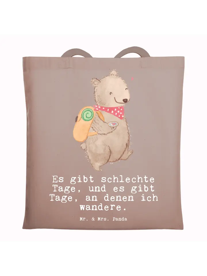 

Сумка для переноски Mr & Mrs Panda Bär Wandern, пастельно-коричневый