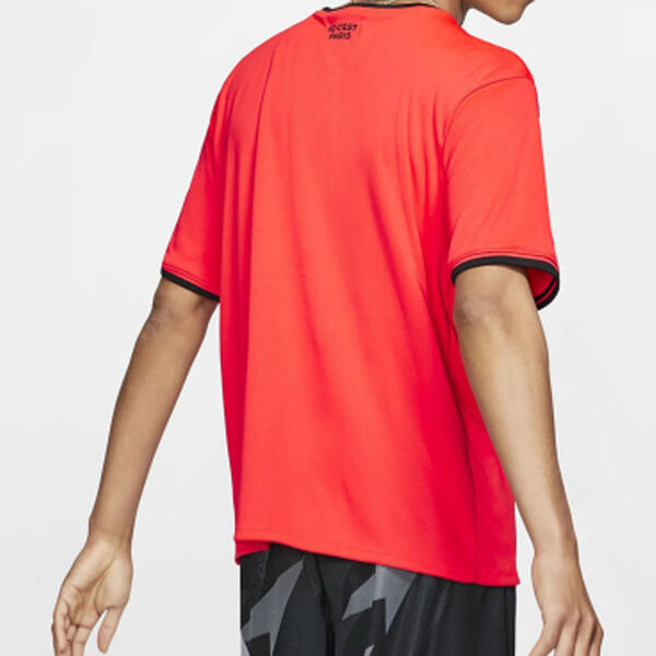 Футболка Air Jordan PSG T-shirt 'Orange red', оранжевый — фото 3