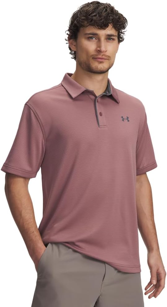 

Under Armour мужская поло для гольфа Tech, (651) Maroon Mist/Pitch Gray