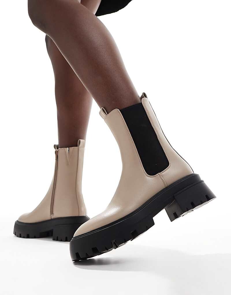 schuh – Addilyn – Ботильоны натурального цвета на массивной подошве — фото 3