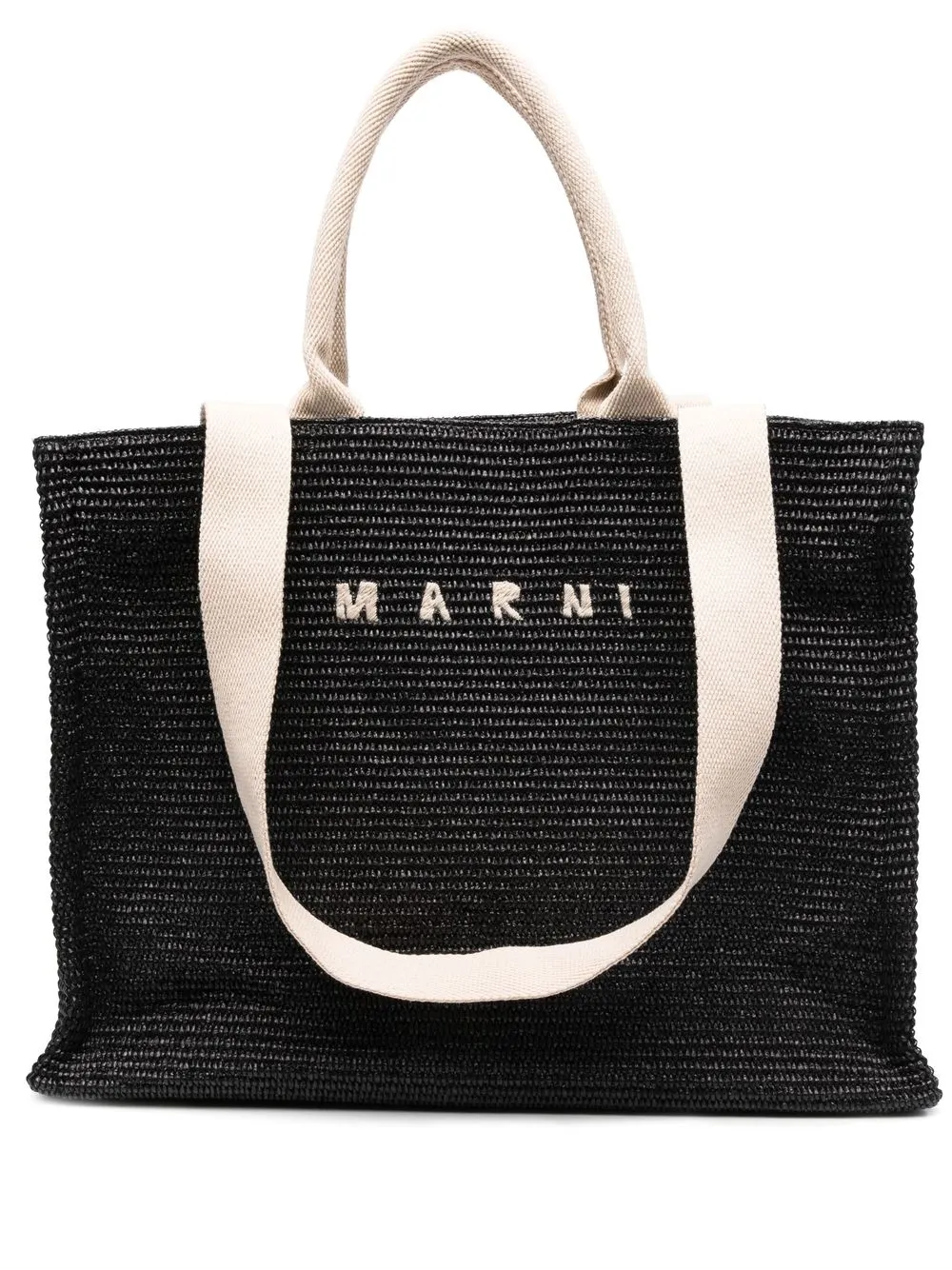 

Сумка-тоут с вышитым логотипом Marni, черный