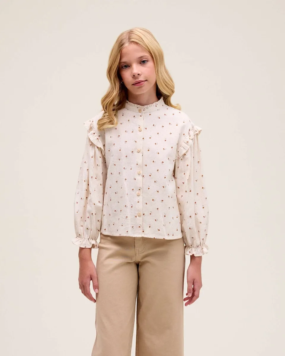 

Детская блузка с цветами Dadati