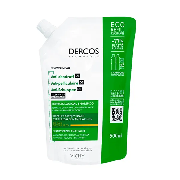 

Сухие волосы против перхоти Recarga Champú Vichy, 500 ml