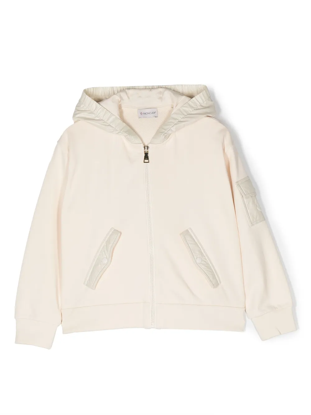 

Куртка с нашивкой-логотипом Moncler Enfant, нейтральный