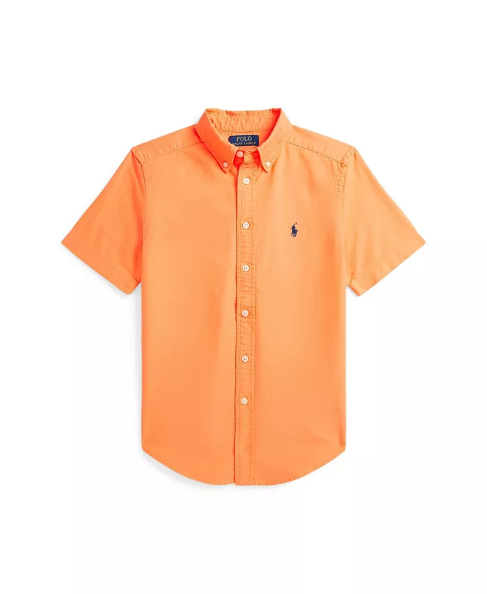 

Рубашка с коротким рукавом Oxford для мальчиков старшего возраста Polo Ralph Lauren, оранжевый