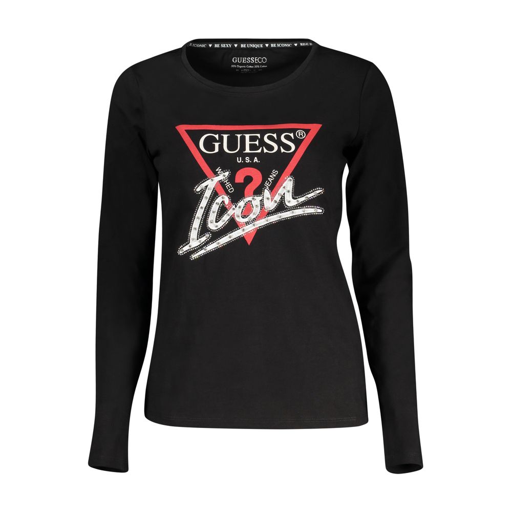 

Черные хлопковые топ и футболка Guess Shoes