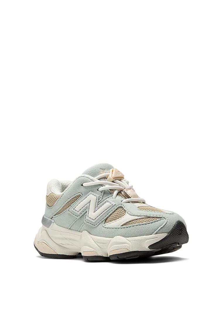 Детские кроссовки, повседневные, 9060, New Balance, зеленый/бежевый — фото 3