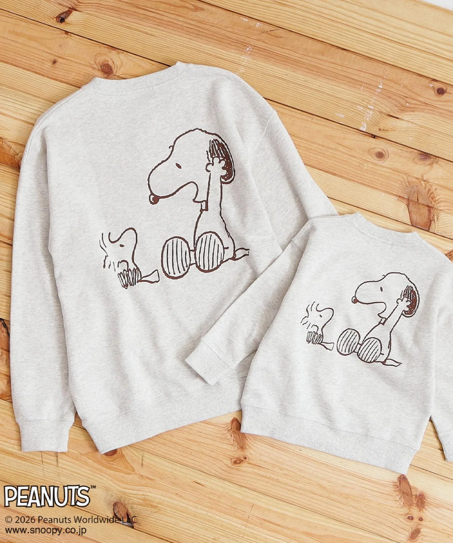 [110-160] PEANUTS / Мини-толстовка Peanuts Snoopy из французского махрового трикотажа — фото 3