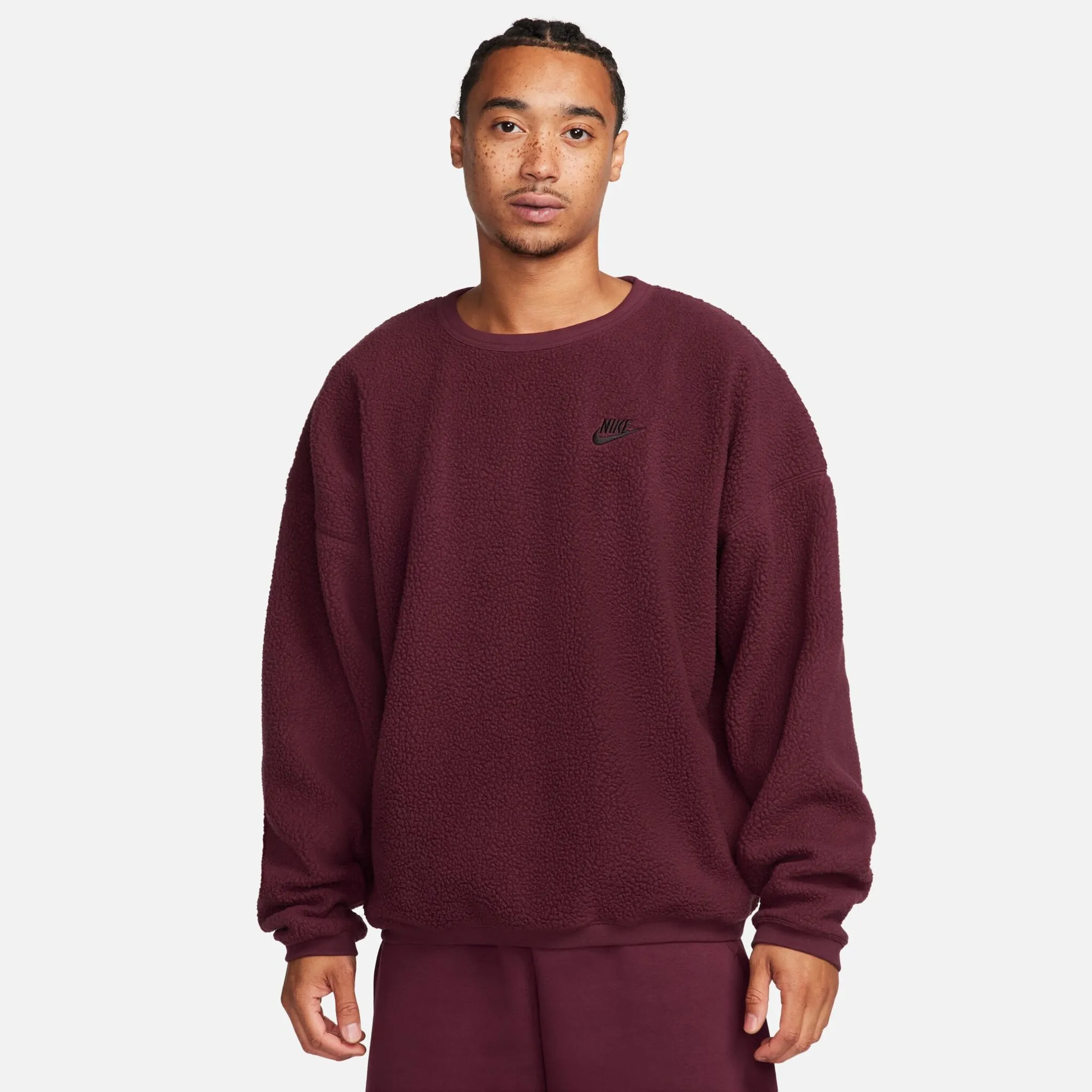 

Толстовка Nike Sportswear "CLUB FLEECE+ MEN'S SHERPA WINTERIZED CREW", бордовый