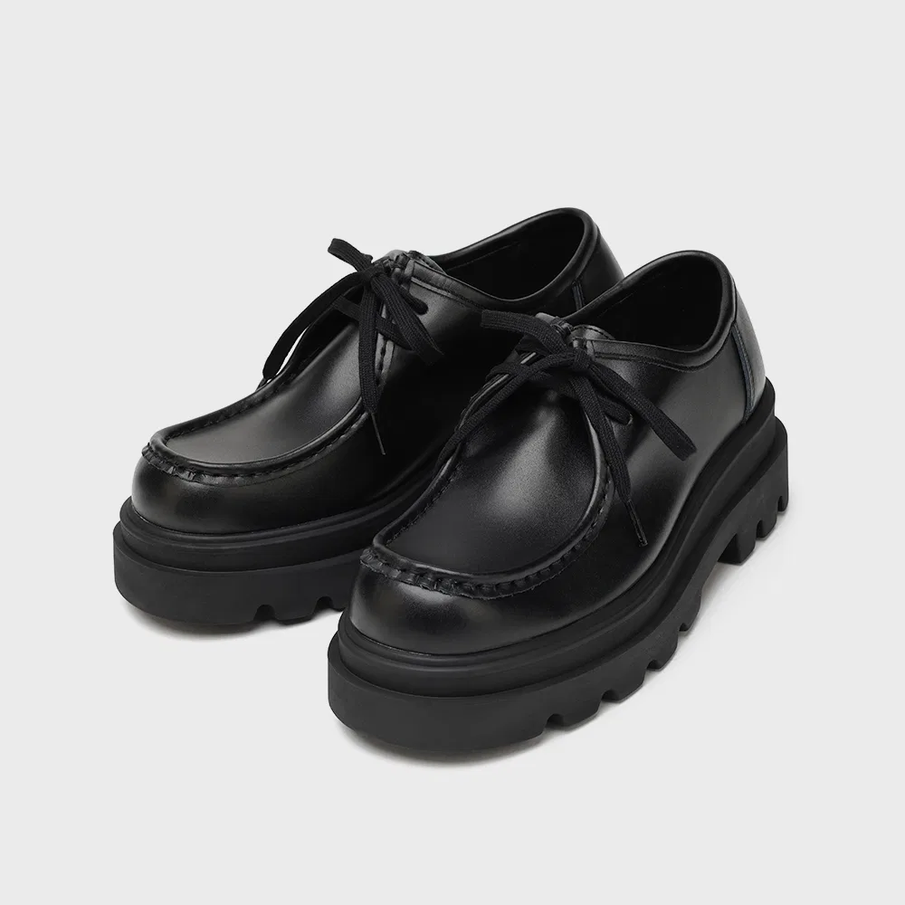Мужские тирольские туфли Double Layered Sole чёрного цвета от Firenze.A — фото 2
