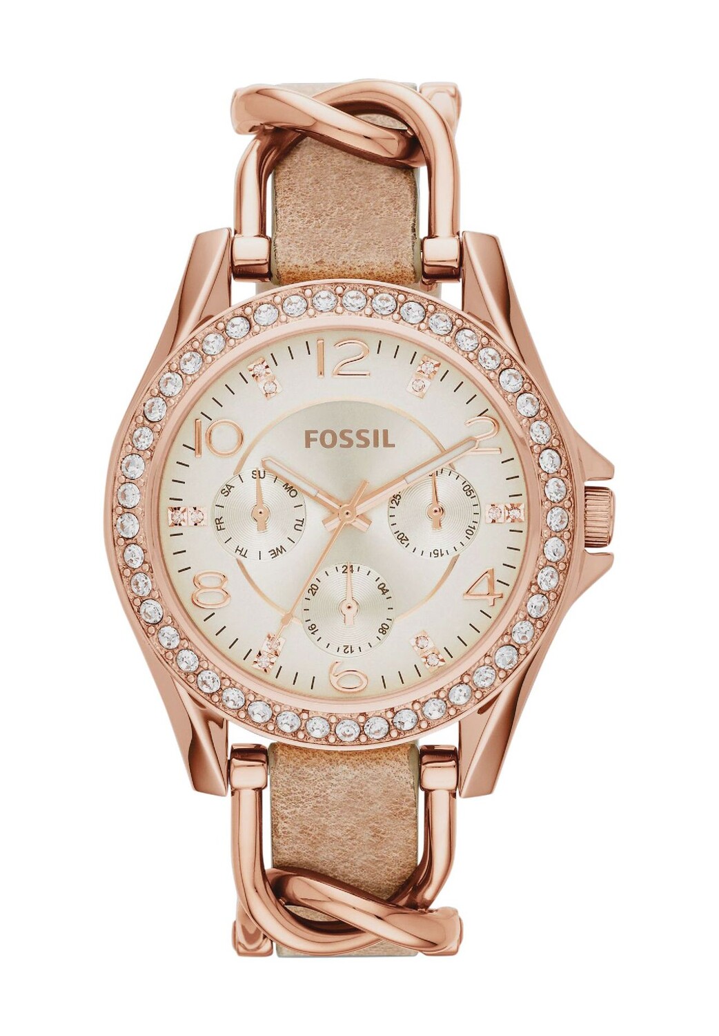 

Женские многофункциональные часы Riley ES3466 FOSSIL, цвет Roségold