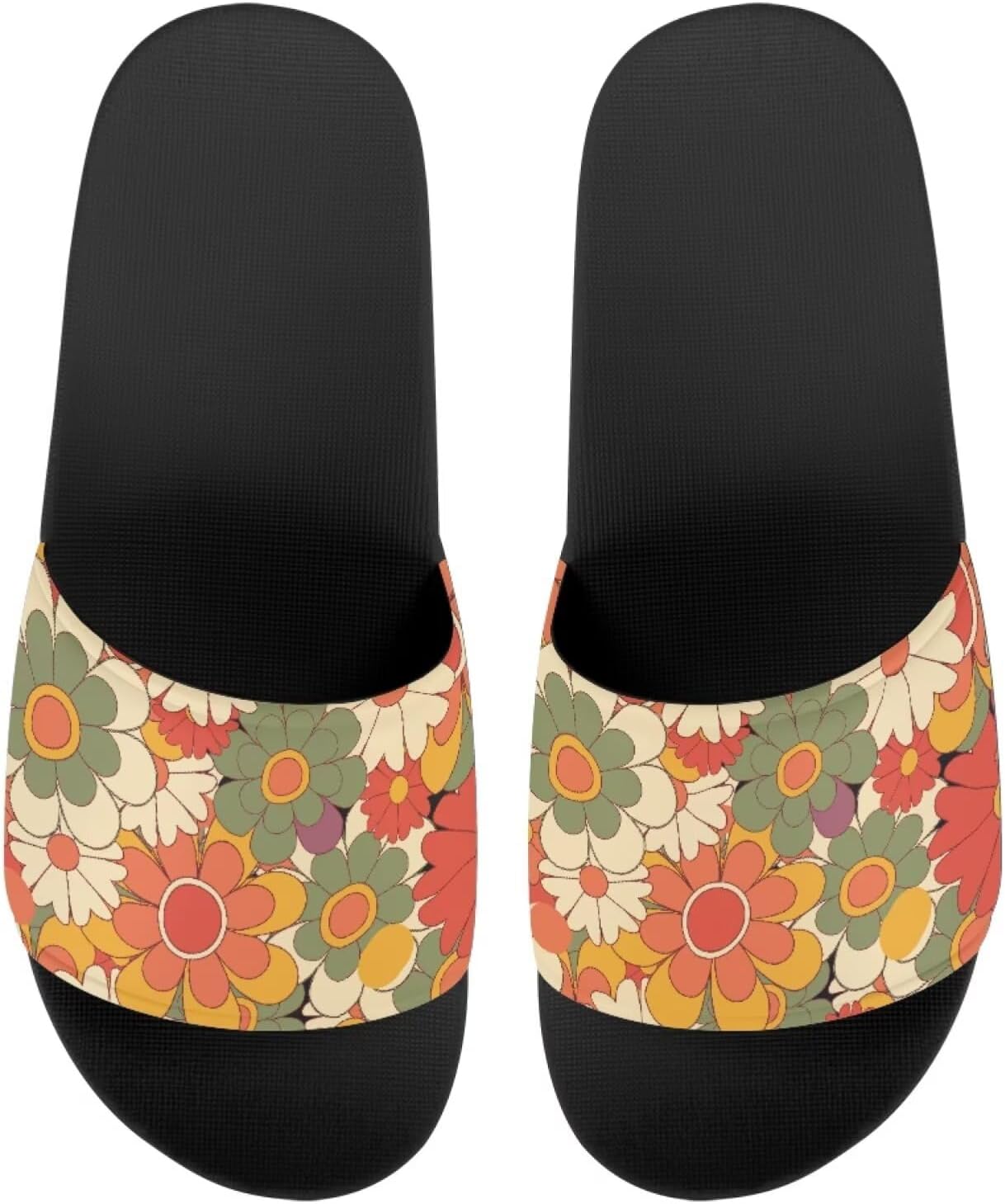 

Женские шлепанцы с цветочным принтом, легкие повседневные босоножки с нескользящей подошвой для лета Getelinseng, Bright Blossom