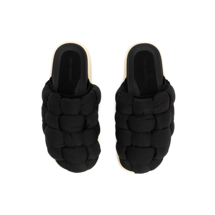 FOOT INDUSTRY Плетеные тапочки с амортизацией унисекс черные — фото 4
