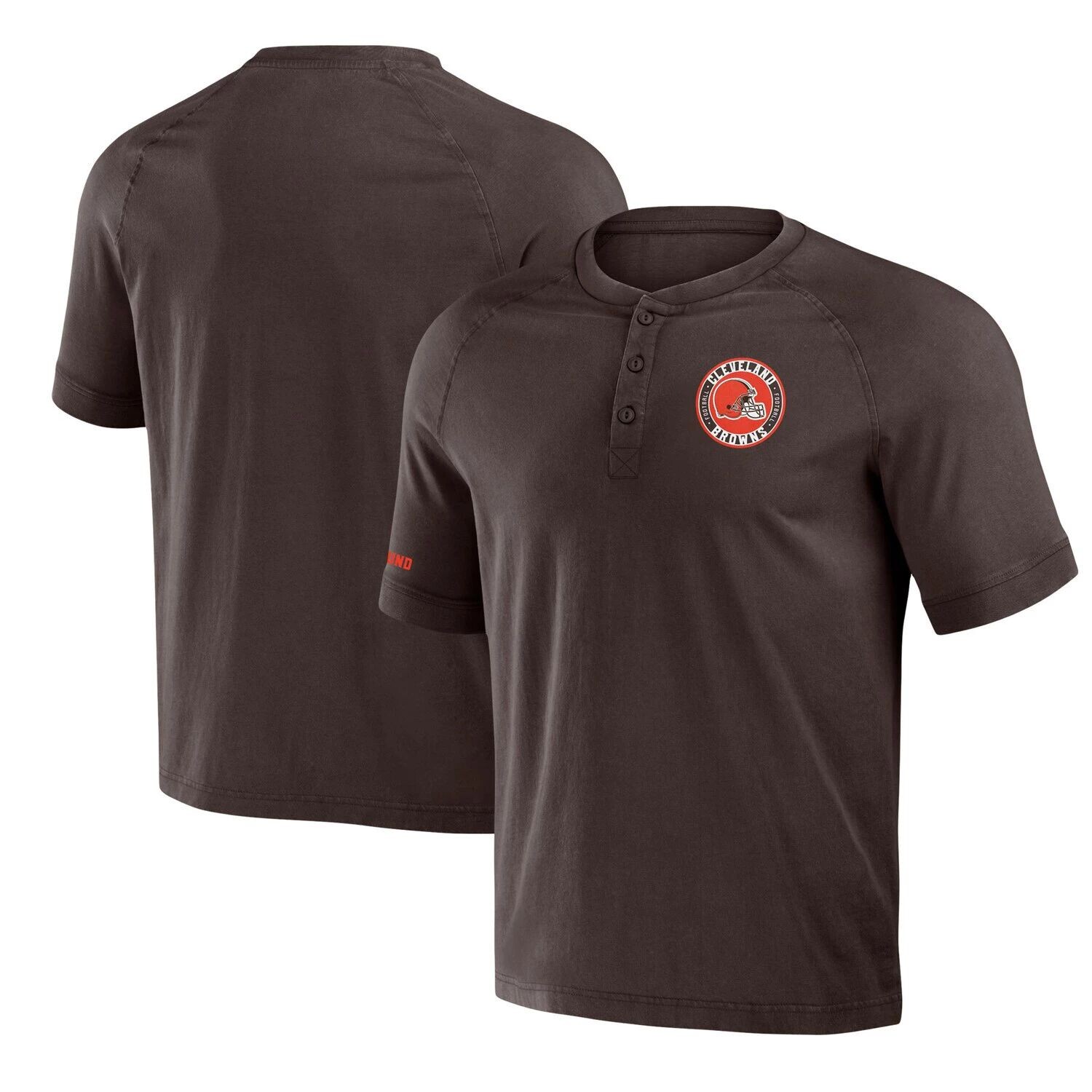 Мужская футболка NFL x Darius Rucker Collection от Fanatics Brown Cleveland Browns потертая футболка Хенли с регланом — фото 4