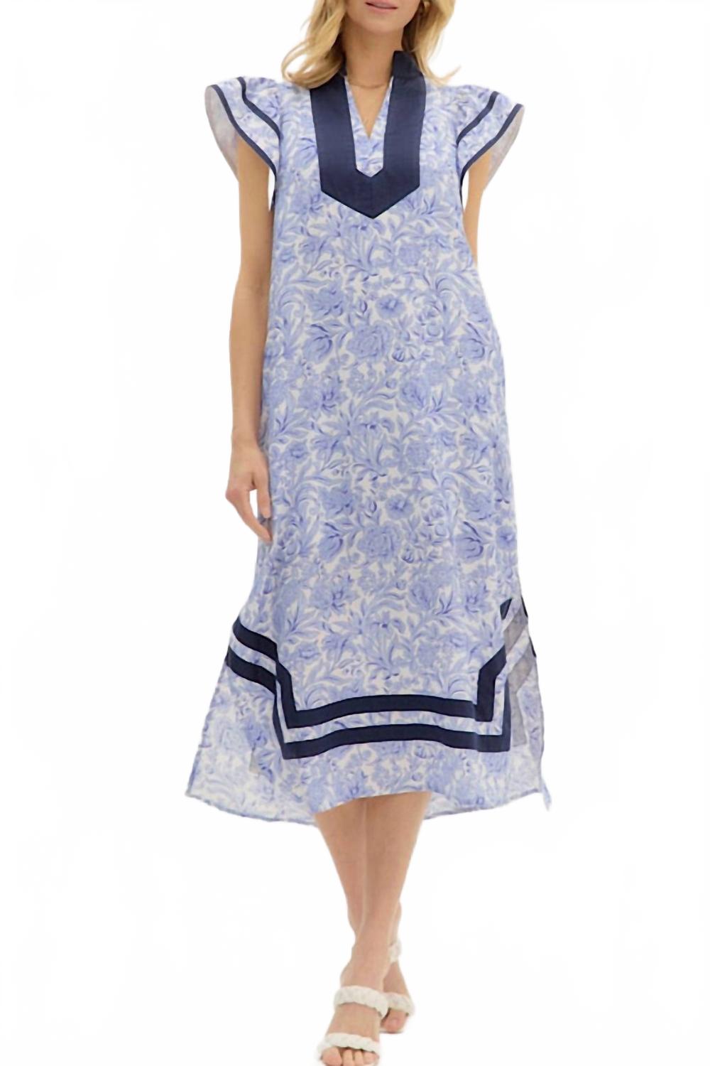 

Платье миди Кэтрин плюс в темно-синем цвете Entro