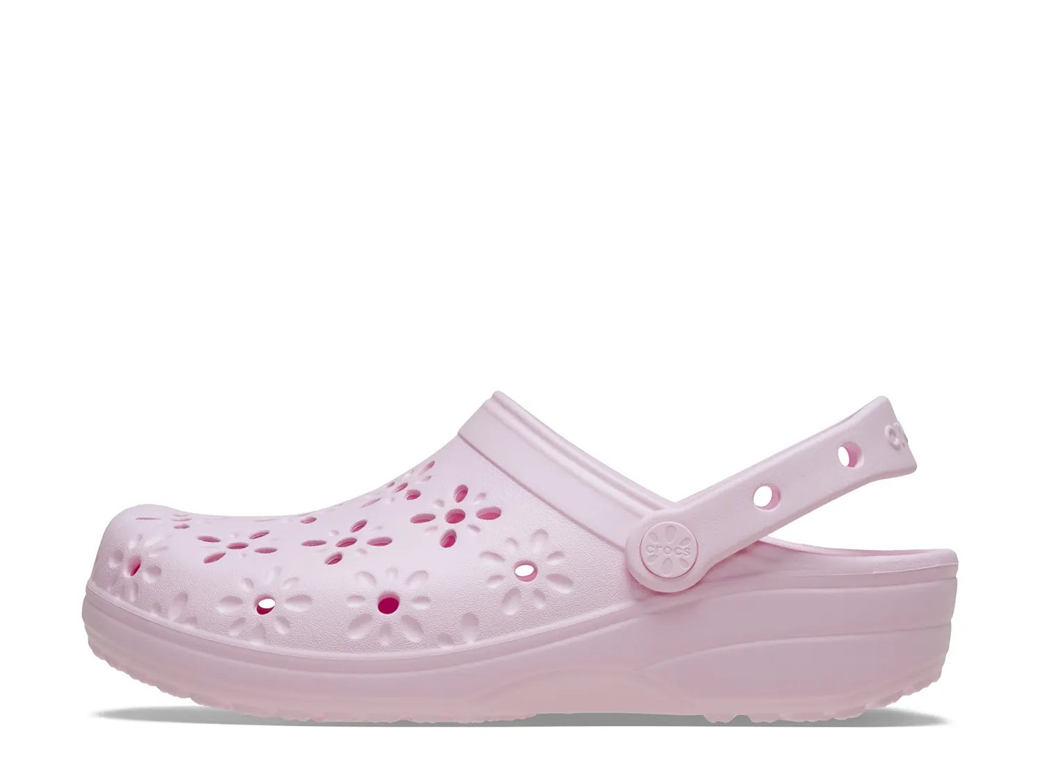 Сабо Crocs Floral Cut Out Clog - Women's, светло-розовый — фото 2
