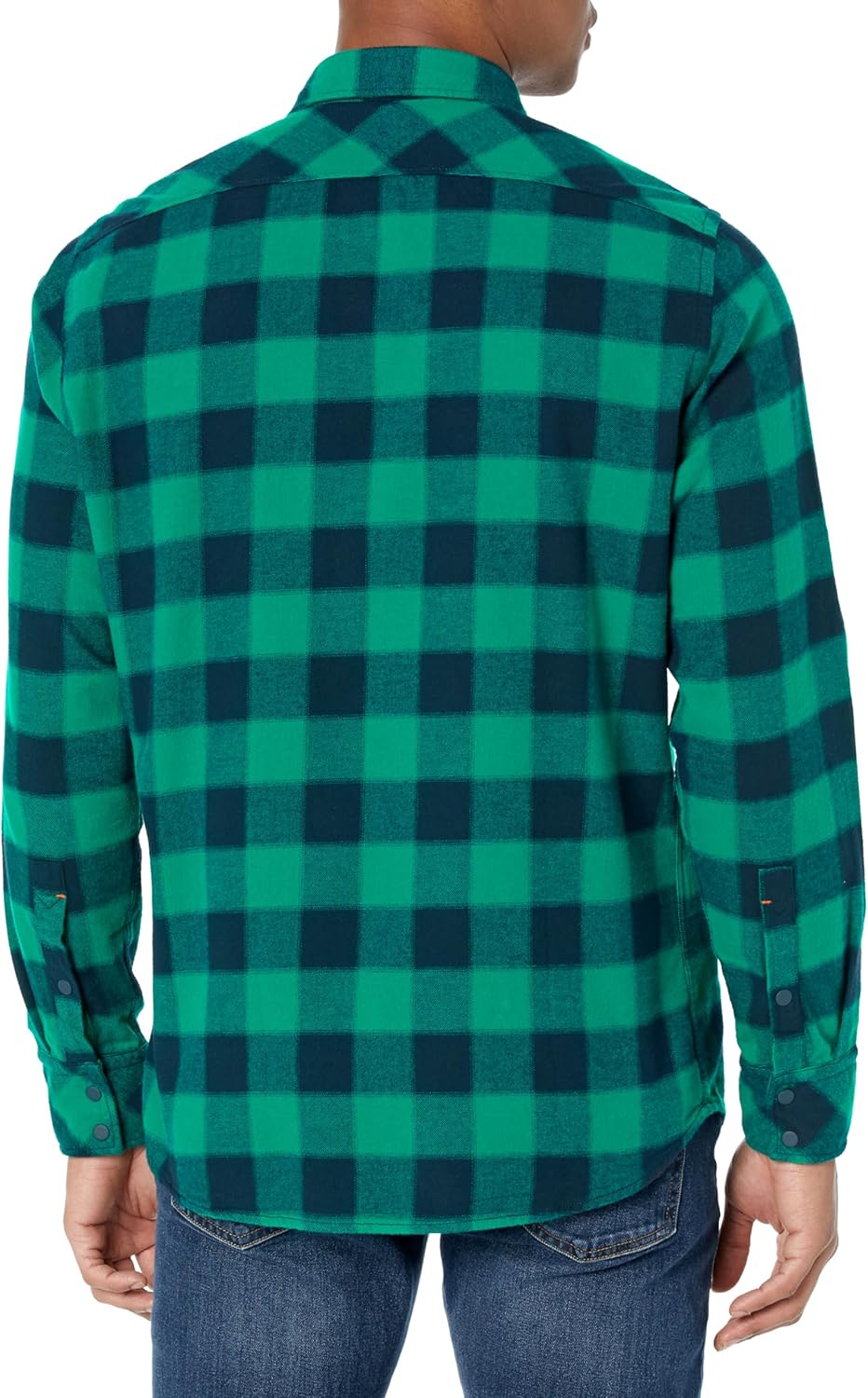 BOSS Мужская мягкая фланелевая рубашка на пуговицах, Emerald Green/Dark Green — фото 2