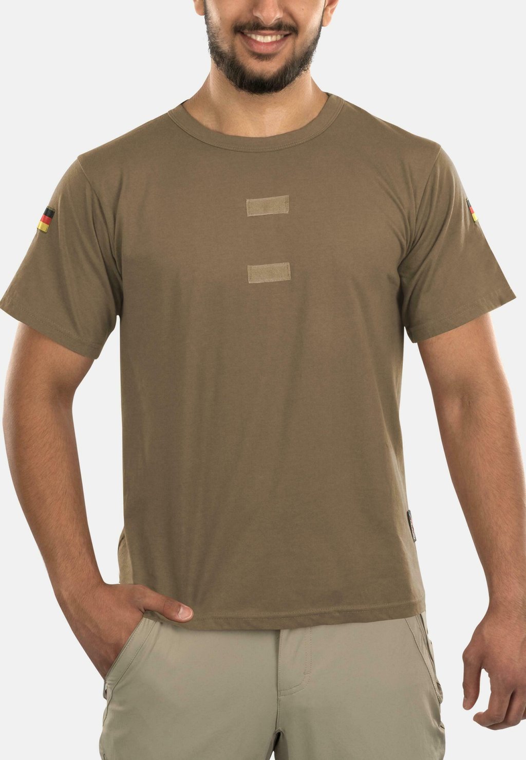 

Футболка с принтом BUNDESWEHR KURZARM SHIRT TROPENHEMD UNTERHEMD normani Outdoor Sports, хаки