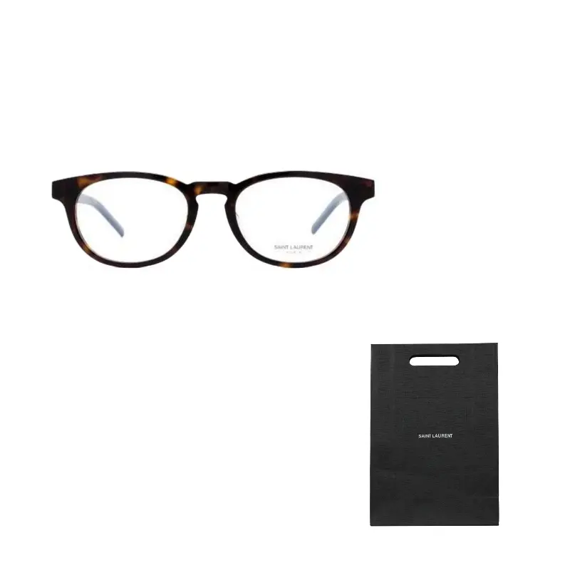 

SAINT LAURENT Овальная оправа для очков женская черная, Black
