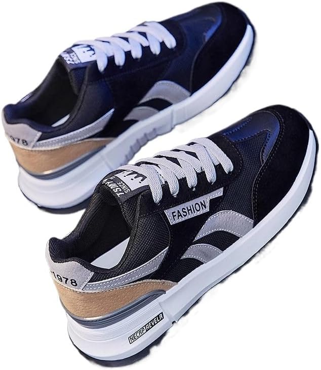 

Мужские кроссовки FmShi для пар, на плоской подошве, для отдыха, для учащихся средней школы, для бега, черный