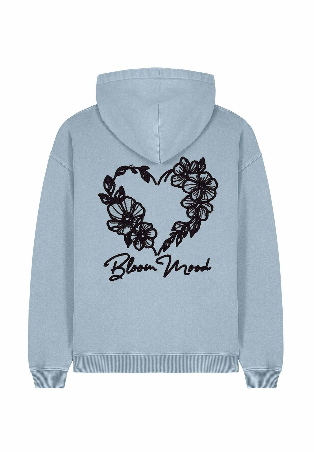 

Толстовка BLOOM MOOD BACK EMBROIDERY UNISEX VINTAGE - Hoodie Mira Paris, светло-голубой
