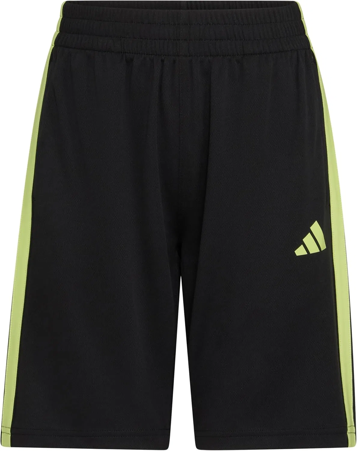 Детские шорты Adidas Essentials с тремя полосками, черный/зеленый
