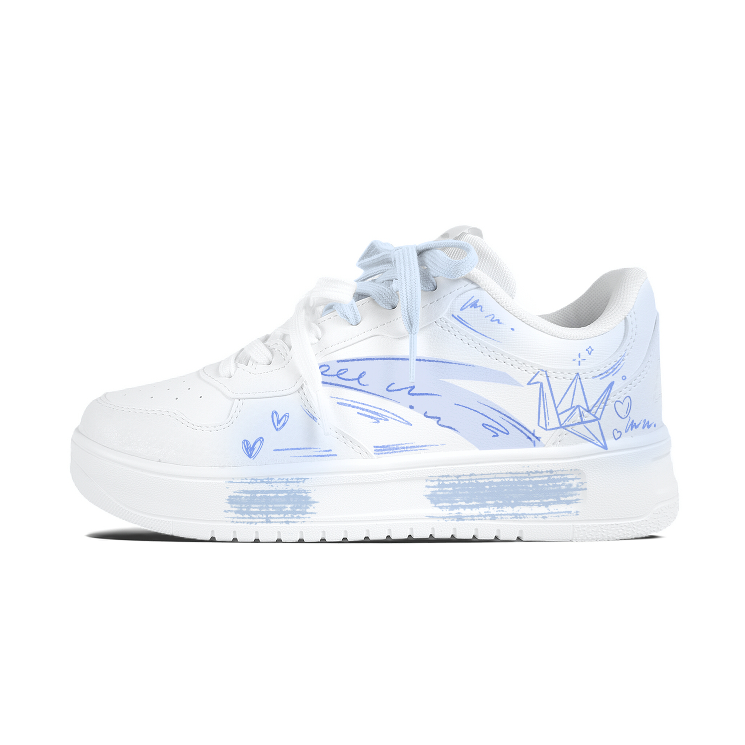 

расслабленные нескользящие устойчивые к истиранию низкие кроссовки для скейтбординга unisex ANTA, светло-синий