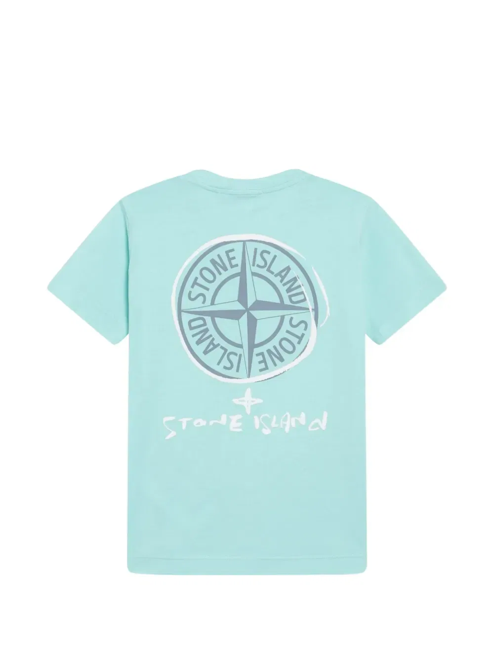 Футболка с принтом Stone Island Junior, синий — фото 2