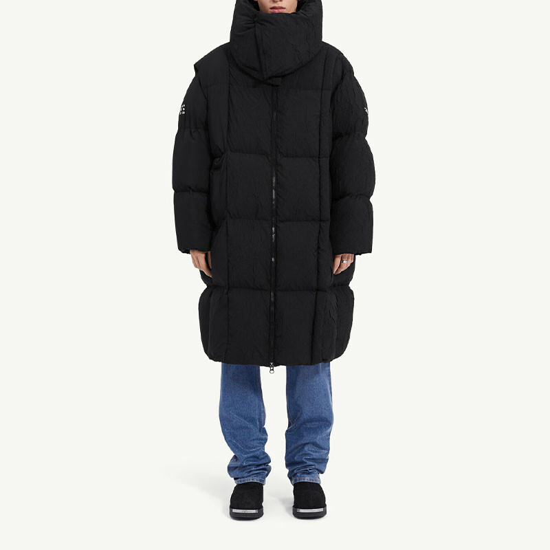 Chenpeng X MM6 X CHENPENG Совместная куртка-пуховик унисекс, черная Mm6 Maison Margiela, черный — фото 2