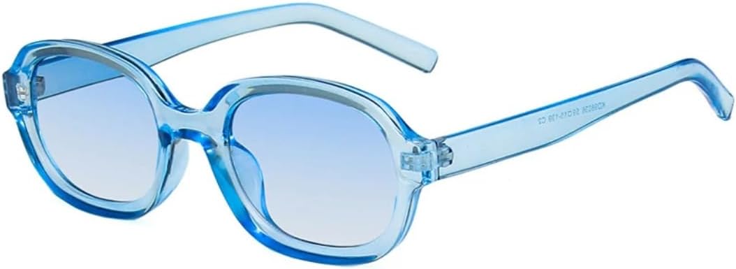 

Солнцезащитные очки с защитой от УФ-излучения UV400 | Овальные градиентные линзы, легкая оправа | для женщин и мужчин, для занятий спортом на открытом воздухе и вождения DSVIGF, Clearblue-blue