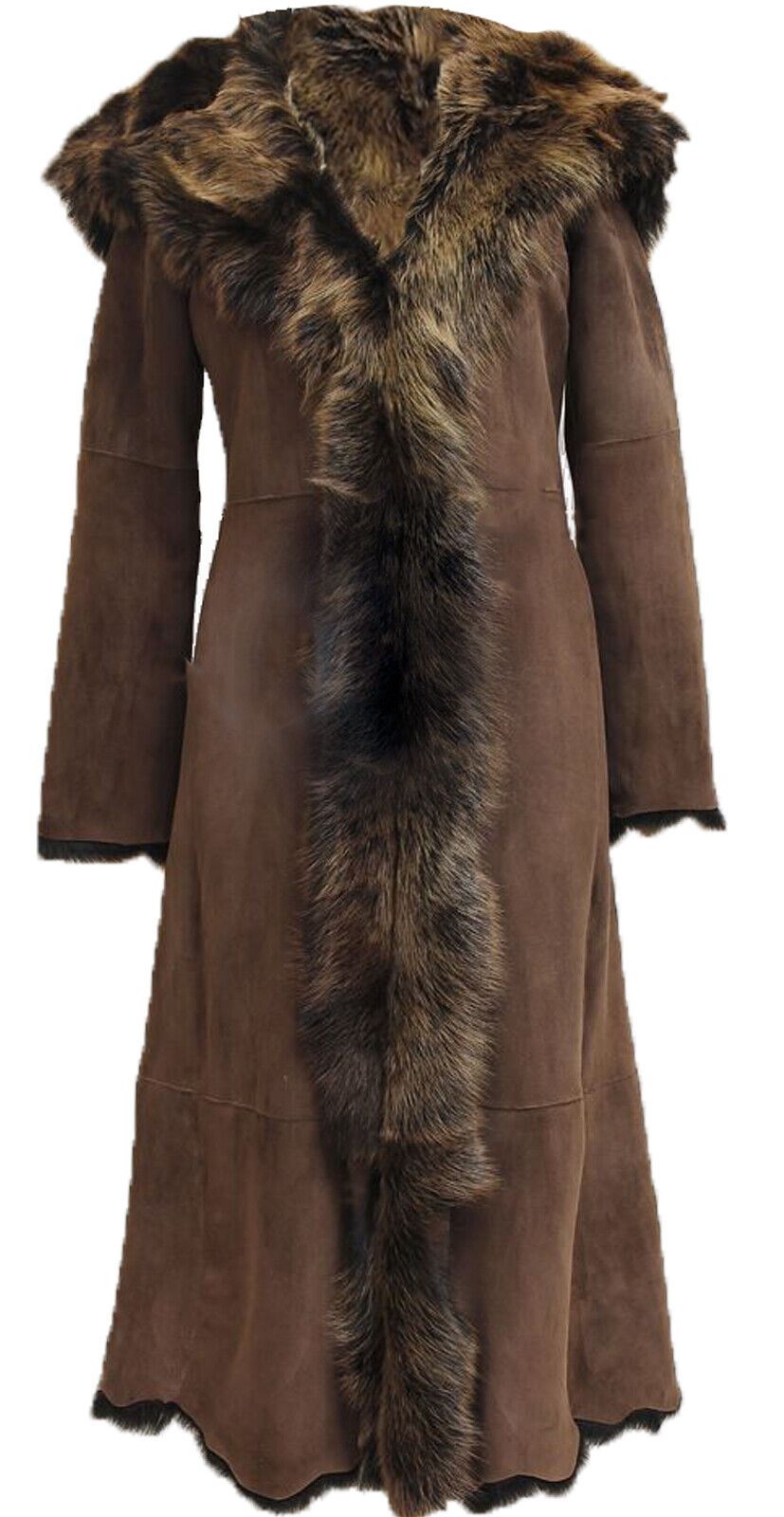 

Женское замшевое худи-тренч из овчины Toscana-Rushden Infinity Leather, коричневый