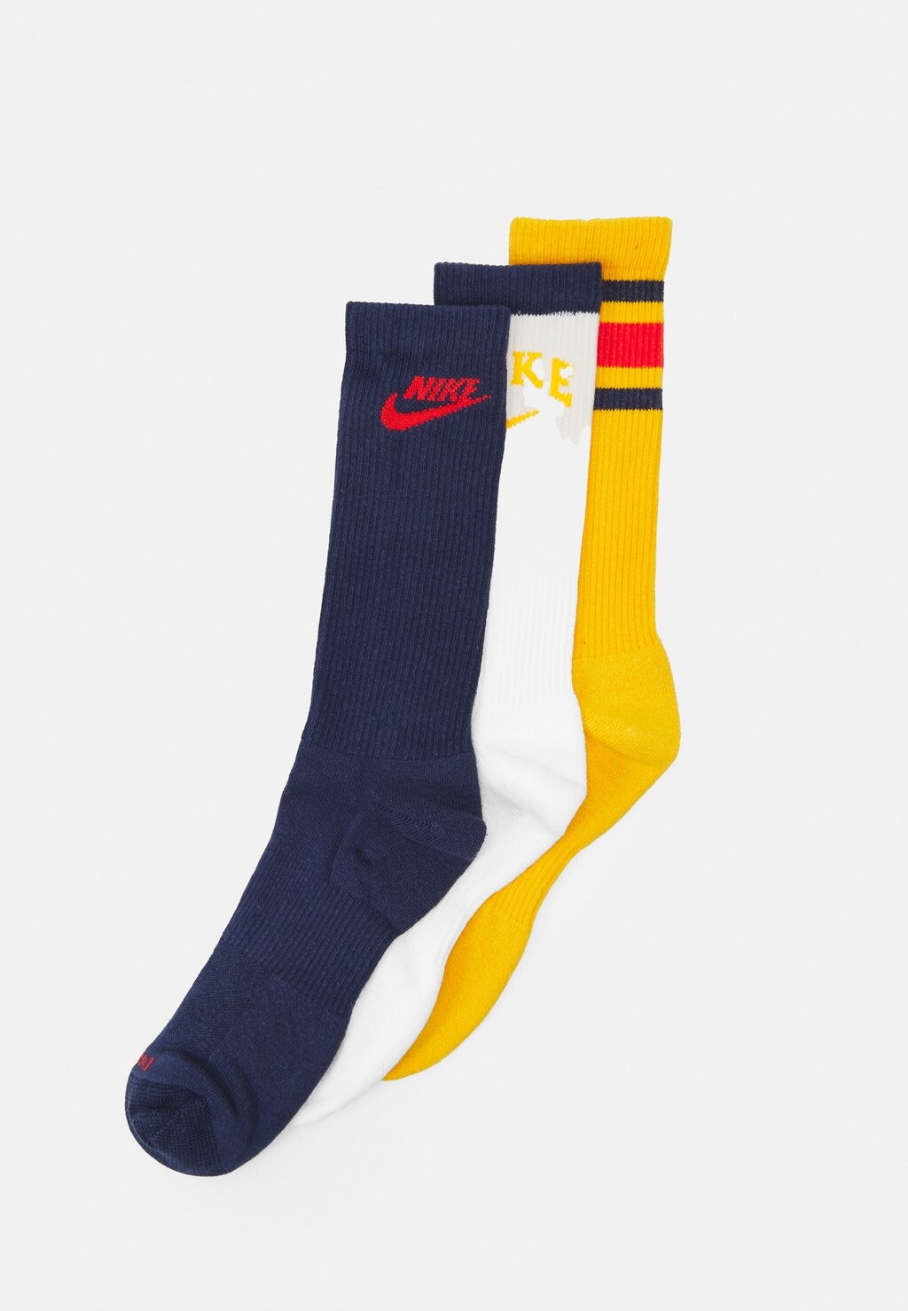 

Спортивные носки Everyday Plus Cush Crew Retro Unisex 3 Pack Nike, цвет uni gold/sail/midnight navy