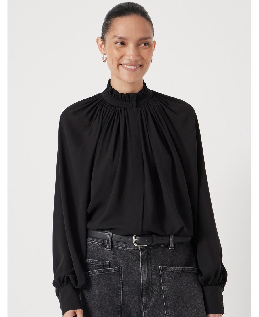 

Женская струящаяся шифоновая блузка Fleur Hush, Black