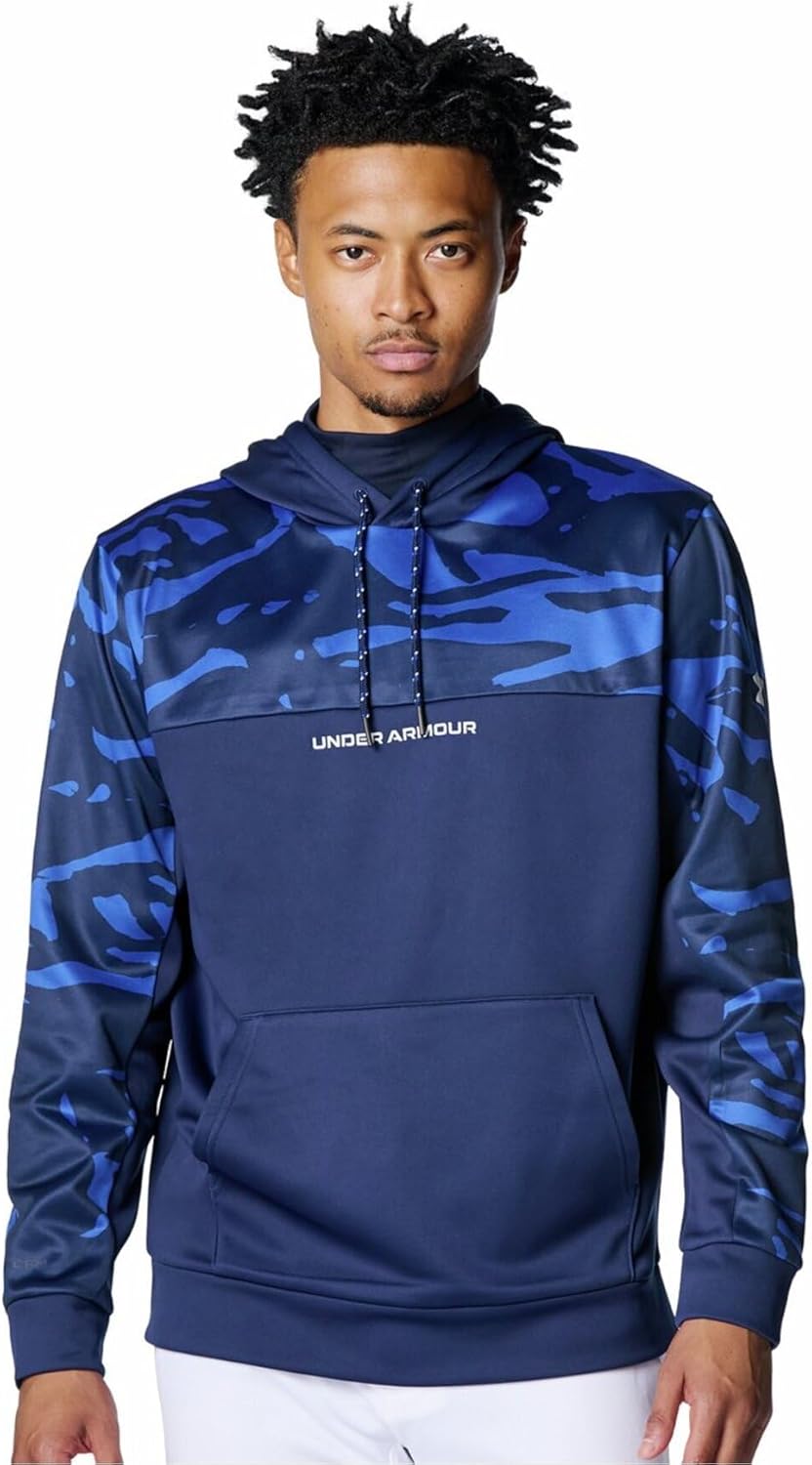 

Флисовая тренировочная куртка Under Armour, мужская флисовая толстовка UA Armour, темно-синий