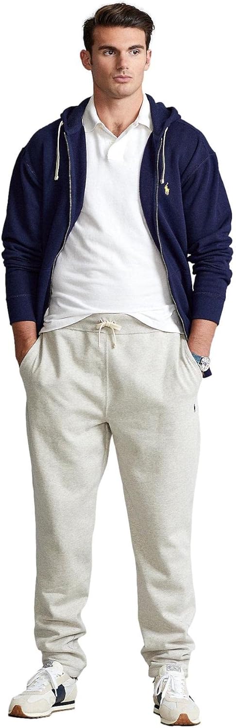 POLO RALPH LAUREN Big & Tall Big & Tall Классическая флисовая толстовка с молнией, Blue — фото 3