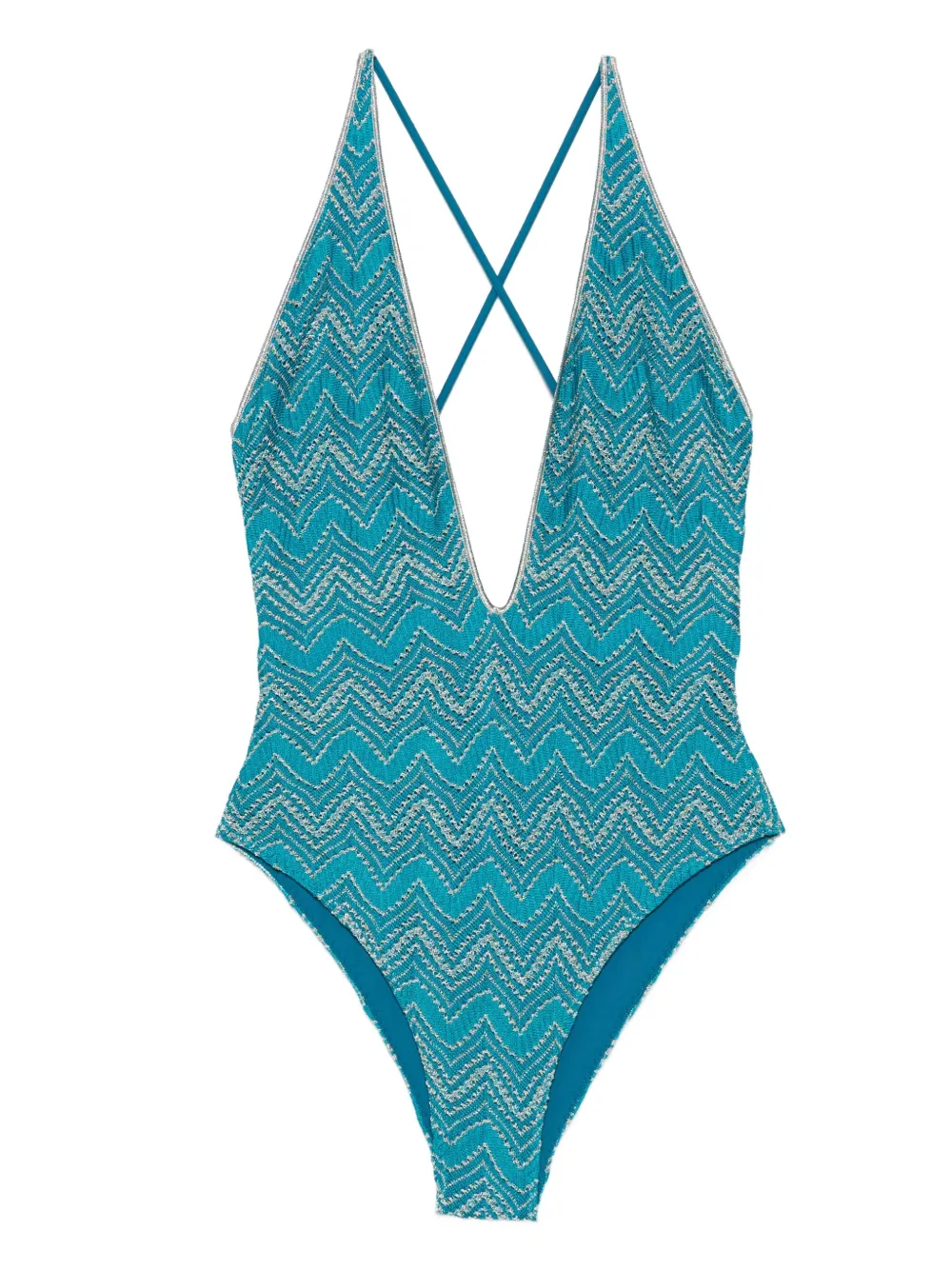 

Купальник с узором зигзаг Missoni, синий