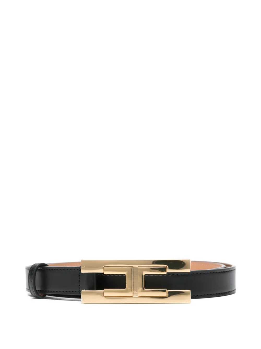 

Кожаный ремень с пряжкой Elisabetta Franchi, черный