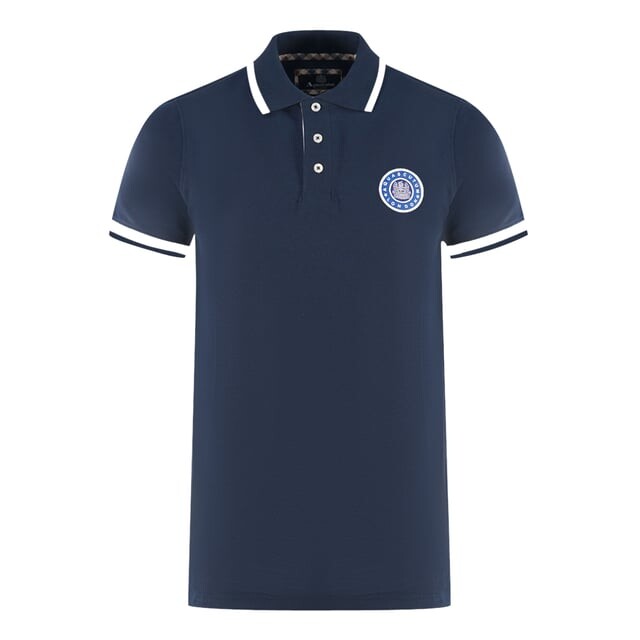 

Рубашка-Поло морского цвета с вышивкой London Aquascutum, синий