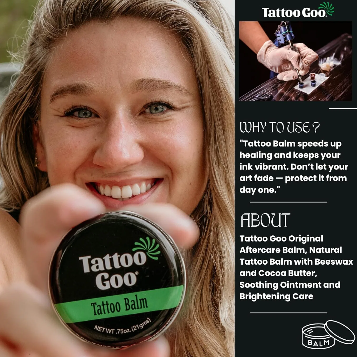 Сыворотка Tattoo Goo — Бальзам для ухода за татуировками «The Original Aftercare Salve» от, 21 г — фото 2
