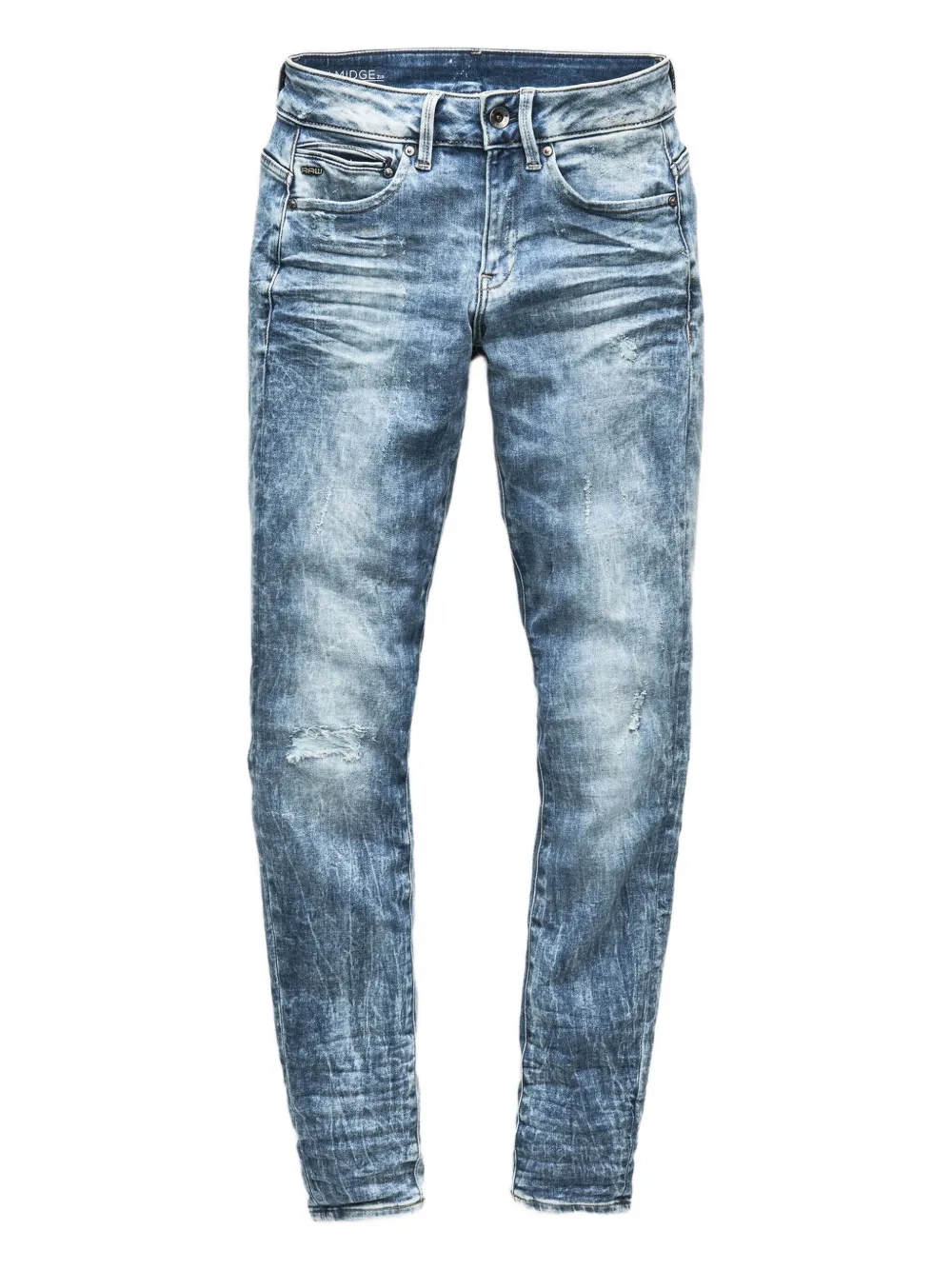 

Джинсы скинни из вареного денима G-Star Raw, синий