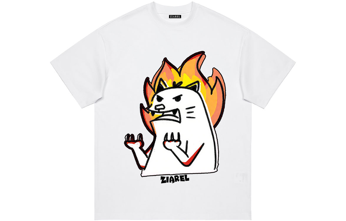 

Футболка Unisex Crew Neck Moderate Heavyweight ZIAREL, белый[irritable kitten]