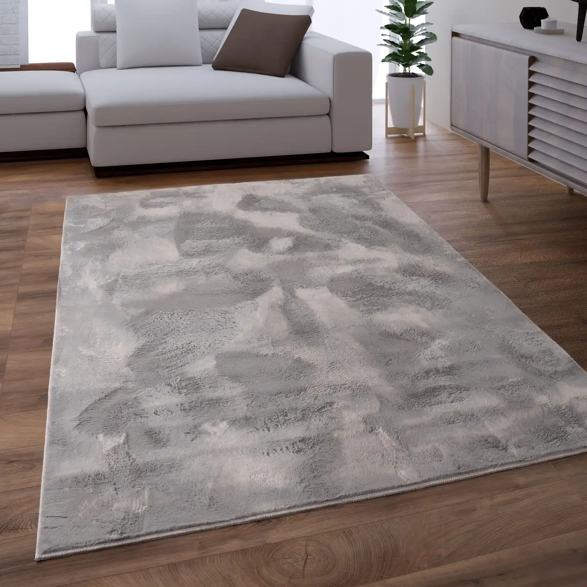

Меховой ковер Paco Home "Faux Fur Soft 380", прямоугольный, приятный ковер с длинным ворсом, особенно мягкий, однотонный 80х150 см, цвет anthrazit