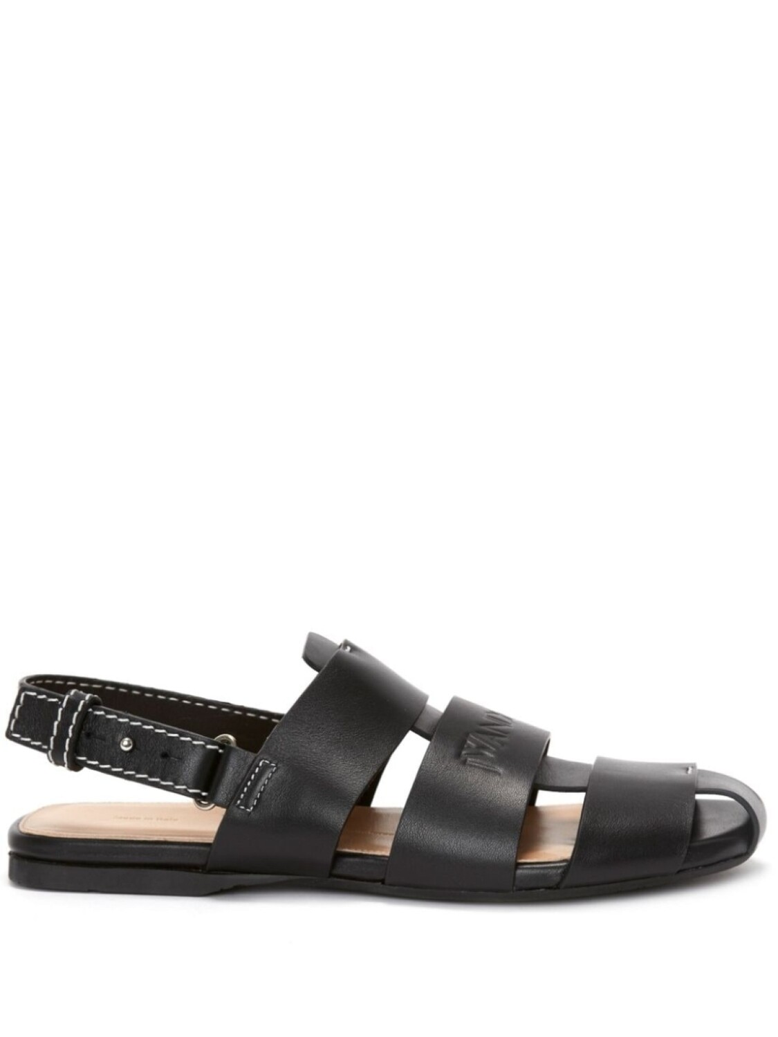 

JW Anderson сандалии с тисненым логотипом, черный