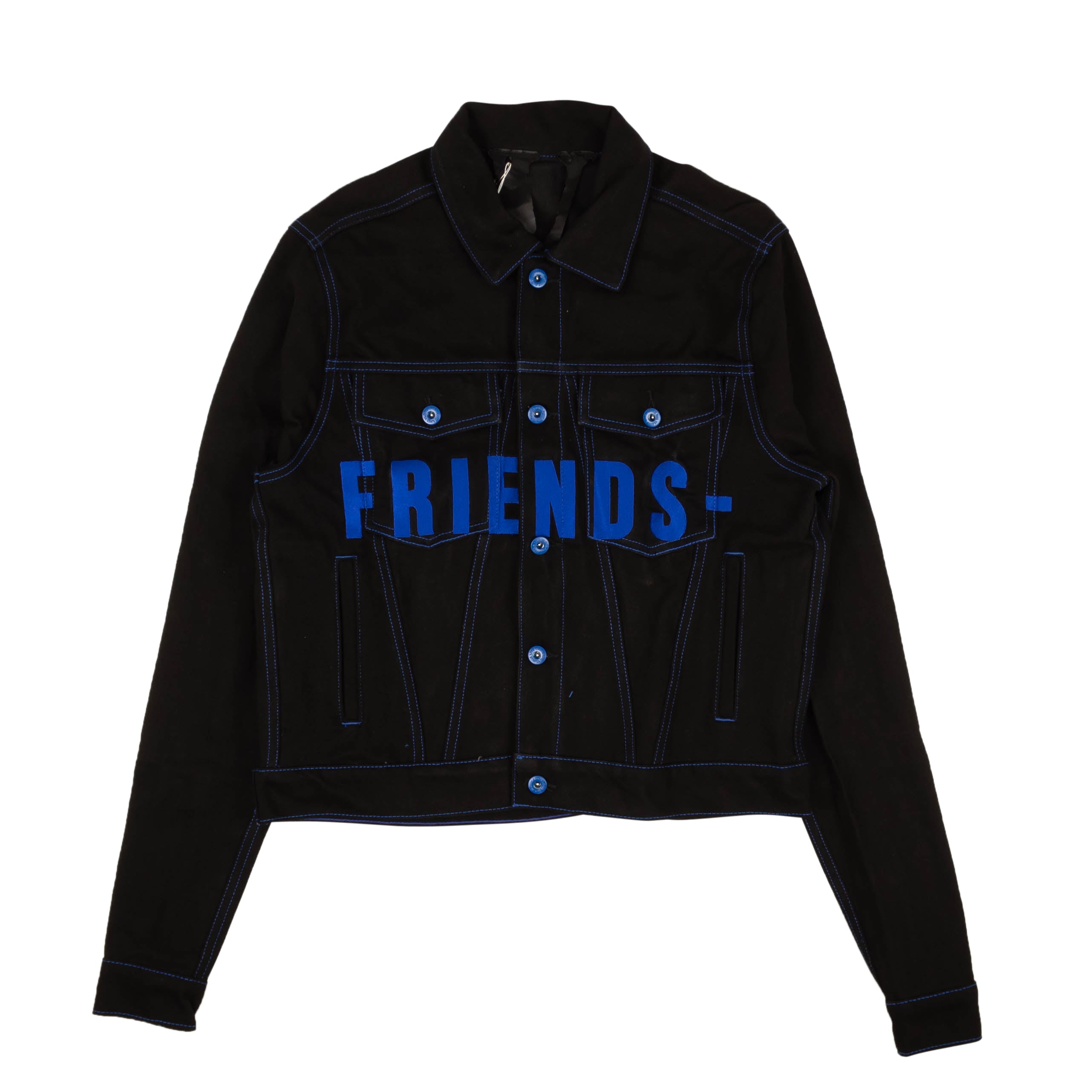 

Куртка с вышивкой V от Vlone Friends - черный/синий