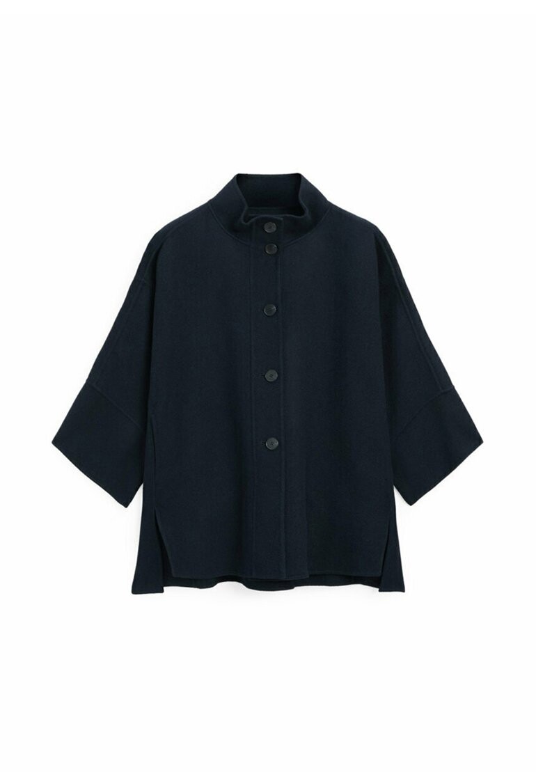 

Пончо VOLUMINOUS Massimo Dutti, темно-синий