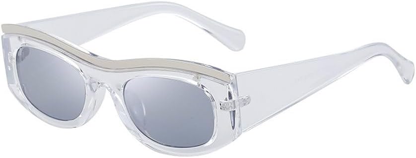 

Роскошные солнцезащитные очки «кошачий глаз» для мужчин и женщин, модные маленькие солнцезащитные очки, винтажные очки для вождения, защита от ультрафиолета UV400 HVTVTLA, Clear