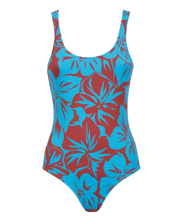 

Женский купальник светло-голубого цвета с цветочным узором. Gallo, мультиколор