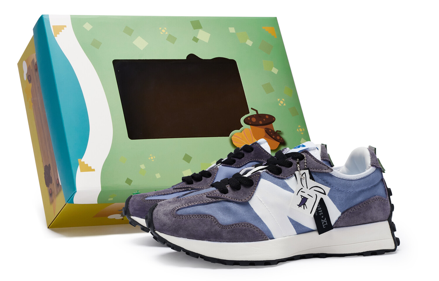 

Кроссовки NB 327 унисекс с низким верхом, белый/зеленый New Balance