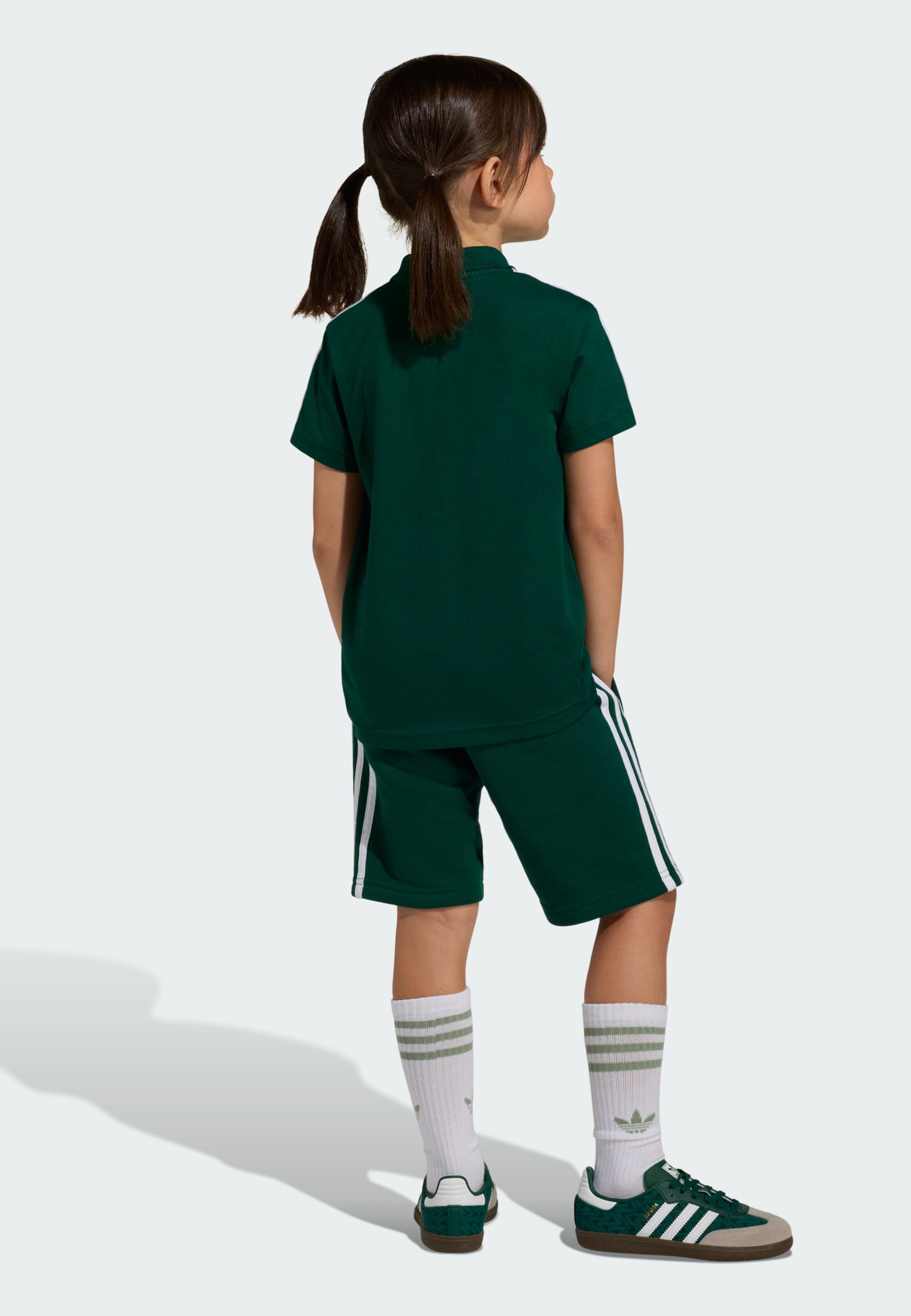 Adidas Originals Набор 'POLO SHORT TEE' в цвете Dark Green — фото 3